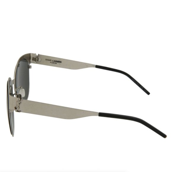 Saint Laurent Women\'s Grey Round Metal Sunglasses!